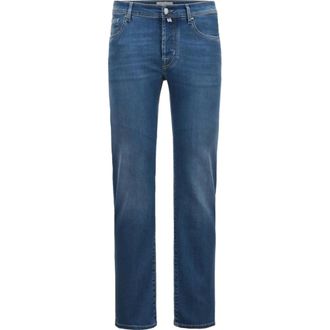 Jacob Cohen Straight Jeans, male, Blue, Size: W35 Bard Slim Fit Jeans
