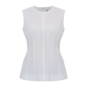 Tory Burch Dames, Tops, Wit, Maat: 2XS Katoen