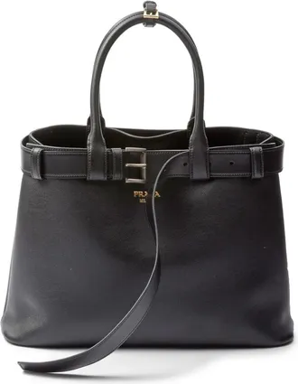 Prada Large Buckle Tote Bag