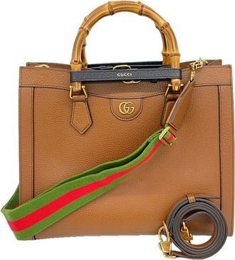 Gucci Brown Leather Tote Bag (Pre-Owned)