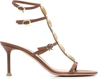 Gianvito Rossi Sandalen met steentjes - Bruin