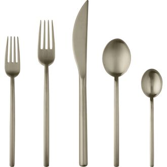 Mepra Linea Flatware Set - 5 Pieces in Ice Champagne at Nordstrom