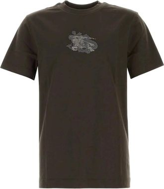 Burberry Mens Burberry Paisley EKD Logo Shadow T-Shirt - Black - Size: 38