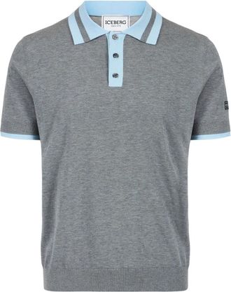 Iceberg Polo Trui - Heren - Polos - Grijs - L - Katoen - Tops