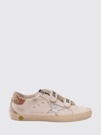 Golden Goose Sneakers Old School da bambino in pelle con chiusura a strappo