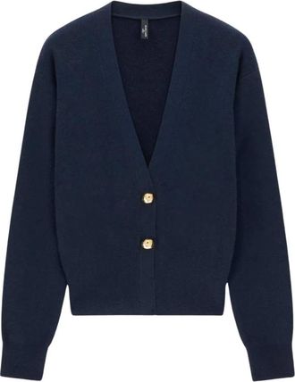 Marciano Helsinki Korte Trui Vest - Dames - Vesten - Blauw - S - Kasjmier - Truien & Vesten