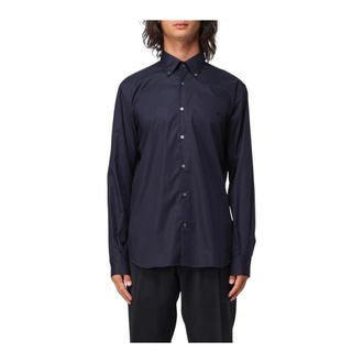 Brooksfield Casual Shirts, male, Blue, Size: 4XS Blue Dress Shirt Classic Style