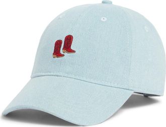 Frasier Sterling Boots Embroidered Baseball Cap in Blue at Nordstrom Rack
