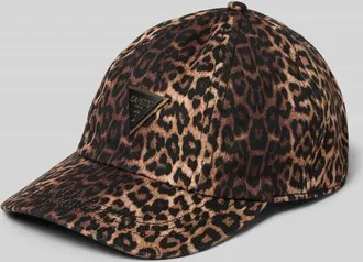 Guess Basecap im Allover-Look mit Label-Detail in Mittelbraun, Gr&ouml;&szlig;e 1