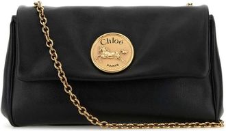 Chlo&eacute; Black Leather Heritage Shoulder Bag