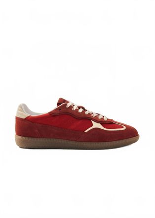 Alohas Womens Rife Sheen Leather Sneakers In Red