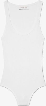 Michael Kors Ribbed Stretch Viscose Tank Top Bodysuit