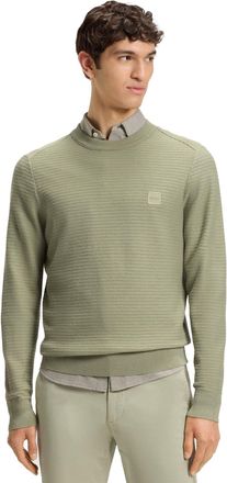 HUGO BOSS trui Boss Orange groen effen katoen kasjmier