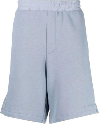 Emporio Armani elasticated-waist bermuda shorts - men - Cotton - M - Blue