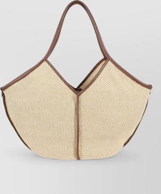 Hereu calella raffia tote bag dual handles