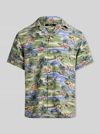 Polo Ralph Lauren Kurzarm Freizeithemd mit Allover-Print in Hellgruen, Gr&ouml;&szlig;e XXL