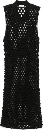 Jil Sander Abito midi crochet - Nero