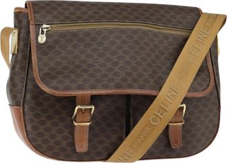 Celine Vintage Macadam Canvas Brown Canvas Backpack Bag (Pre-Owned)