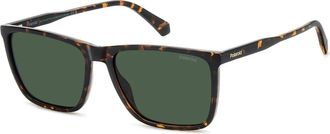 Polaroid Sunglasses, male, Brown, Size: 58 MM Havana Green Polarized Sunglasses