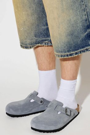 Birkenstock Boston Mules, Mens, Blue