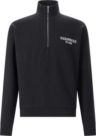 Dsquared2 Hoodies & sweatvesten, Heren, Zwart, 2Xl, Zip-throughs