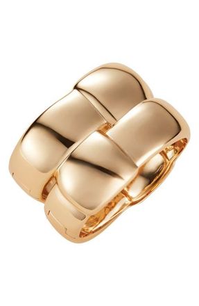 JENNY BIRD Mega Woven Square Bangle in High Polish Gold at Nordstrom, Size Medium