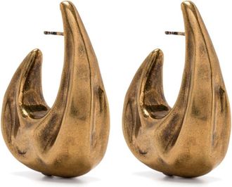 Khaite medium Olivia hoop earrings - women - 18kt Gold Plated Brass - One Size