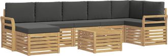 vidaXL Conjunto De Sof&aacute;s De Exterior 8 Uds. Blanco Y Antracita Vidaxl