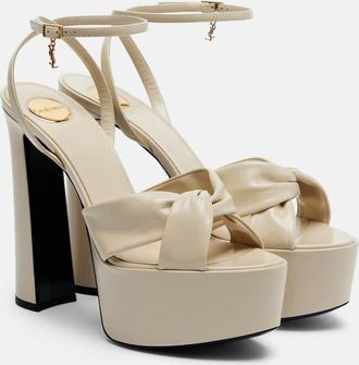 Saint Laurent Franciane leather platform sandals
