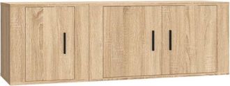 vidaXL Vidaxl - 2 Piece tv Cabinet Set Sonoma Oak Engineered Wood
