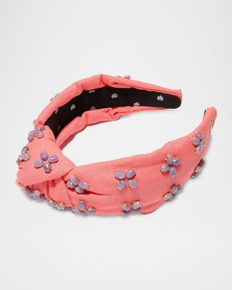 Lele Sadoughi Knotted Embellished Stone Headband