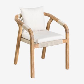 Sklum Sklum - Silla De Jard&iacute;n Con Reposabrazos En Madera De Acacia Dubai
