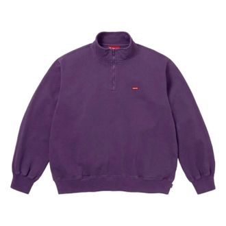SUPREME SS26 Small Box Half Zip Pullover Dark Purple SUP-SS26-200-PUR