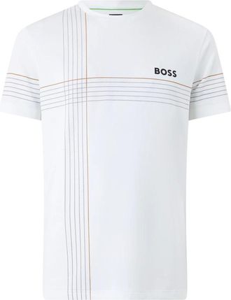 HUGO BOSS T-Shirt Slim-Fit in Jersey Elasticizzato Active - - Tops - Uomo - Bianco - S