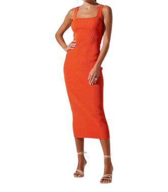 Astr Seema Sweater Dress In Orange