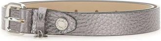 Gianni Chiarini Maxi-grain Leren Riem - Dames - Riemen - Grijs - ONE Size - Leer - Accessoires