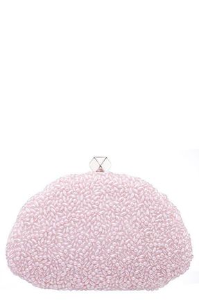 Nina Hera Frame Clutch in Icy Pink at Nordstrom