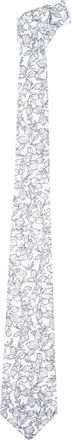 Kiton Bloemenstropdas - Heren - Stropdassen - Grijs - ONE Size - Accessoires