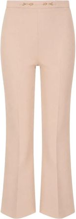 Elisabetta Franchi Wijde broek - Dames - Wijde Broeken - Beige - S - Broeken