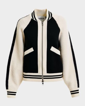 Essentiel Idol Paneled Knitted Bomber Jacket