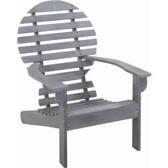 vidaXL Silla Adirondack Madera Maciza De Acacia Gris Vidaxl