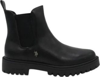 U.S.Polo Association Karma Chelsea Boots - Dames - Chelseaboots - Zwart - 36 EU - Leer - Schoenen