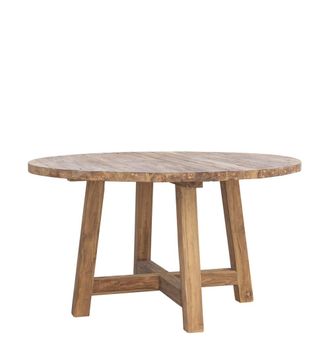 Moycor Mesa de comedor 4/6 personas de madera beige anch. 140 cm