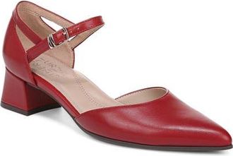 Naturalizer Maddox Ankle Strap Pointed Toe Pump in Hearts Flame Red at Nordstrom, Size 10.5