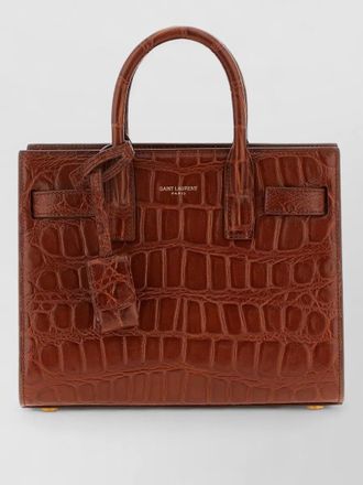 Saint Laurent nano leather tote bag structured silhouette