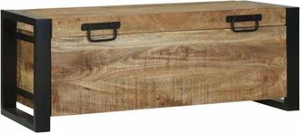 vidaXL Ba&uacute;les De Almacenamiento 80 X 30 X 30 Cm Madera Maciza De Mango Vidaxl