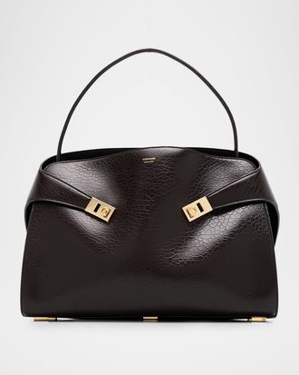Ferragamo Hug Maxi Grain Leather Shoulder Bag