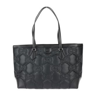 Gucci Pre-owned Tote Bags, female, Black, Size: ONE SIZE Pre-owned Leather gucci-bags