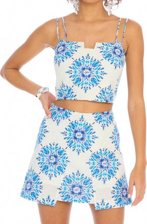 Allison New York Caroline Mini Skirt In Mosaic Print
