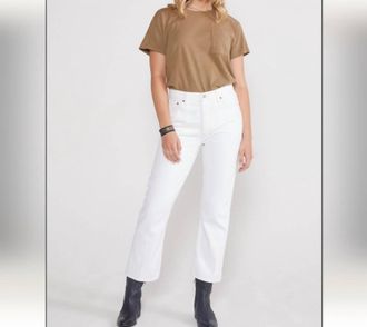 &Eacute;tica Josie Crop Jean In White